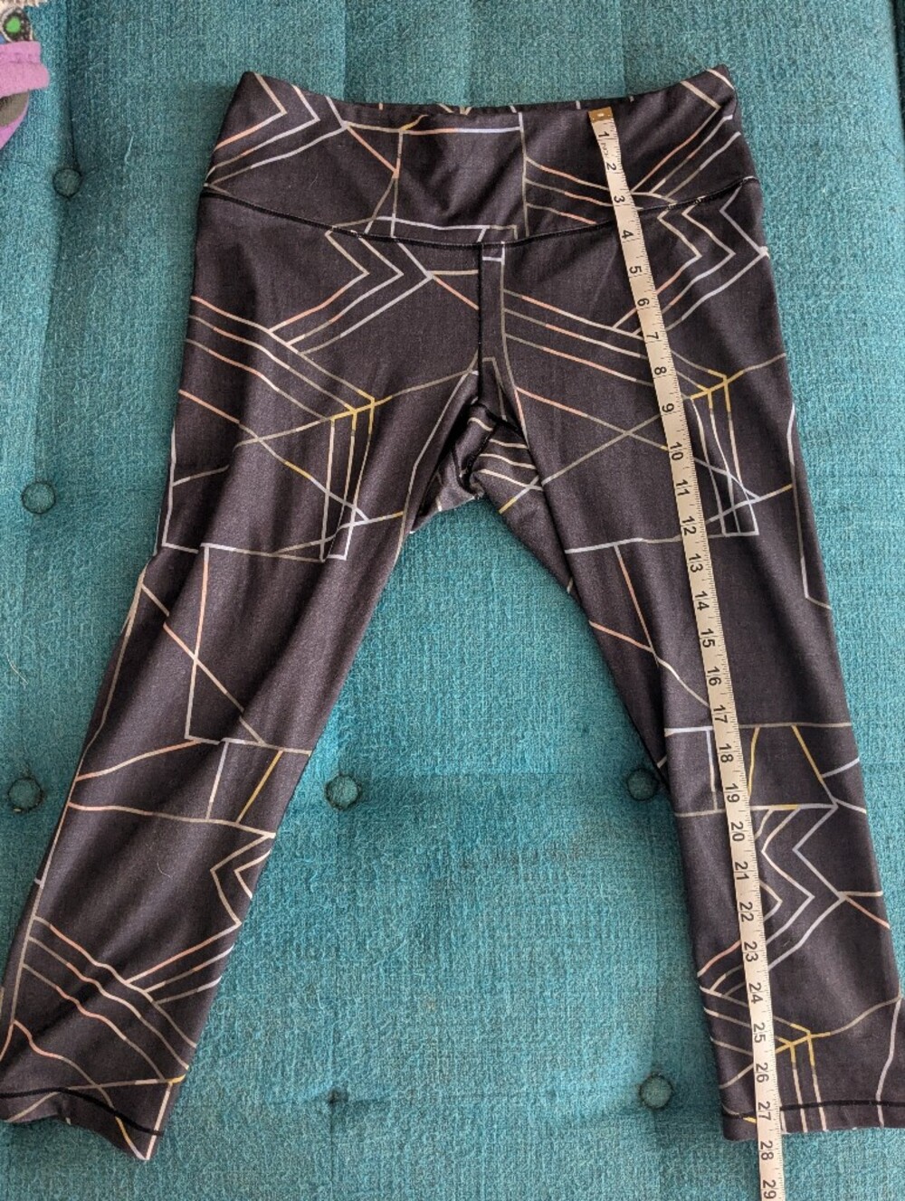 Prana Geometric Print Black Leggings